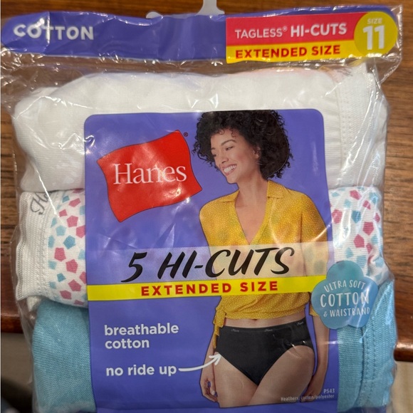 Women’s Hanes Tagless Hi Cuts 5 Pack Underwear - Picture 4 of 7
